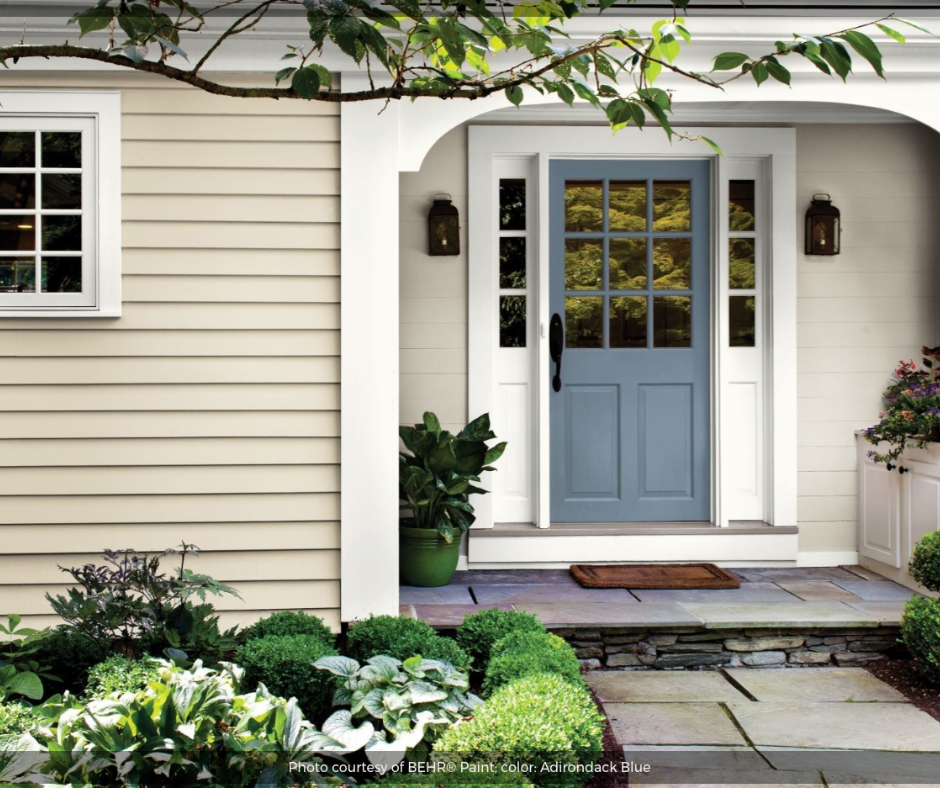 Picture of a chalky blue door